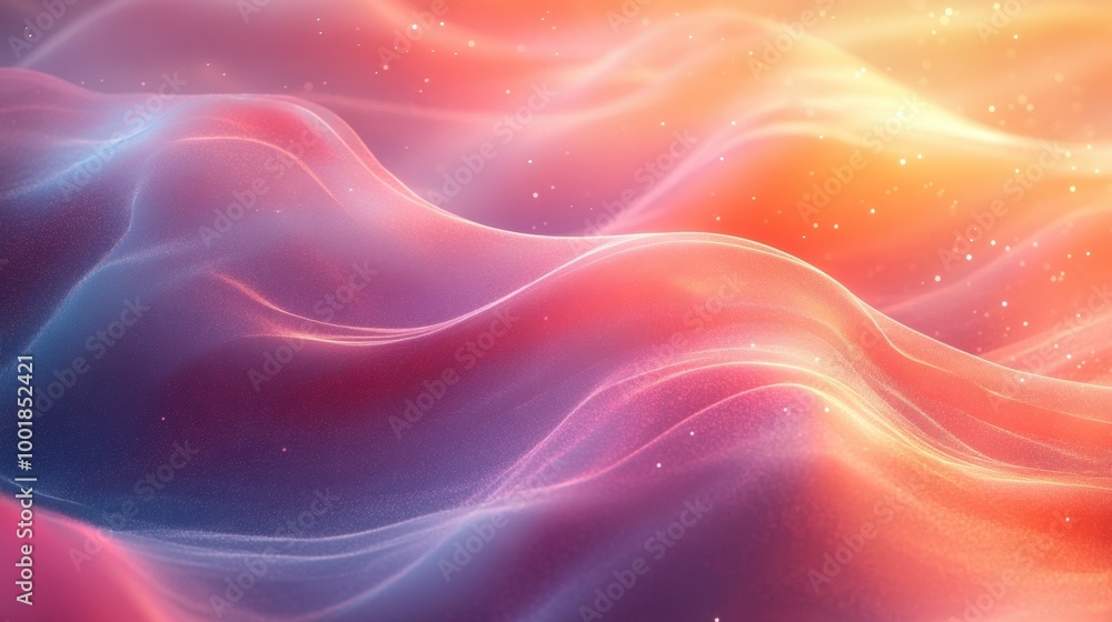 Flat abstract background with wavy lines and geometric shapes in soft pastel hues Flat abstract background with wavy lines and geometric shapes in soft pastel hues