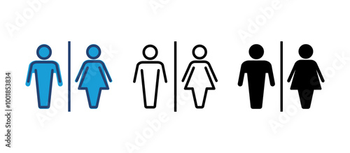 Toilet icon vector. restrooms icon vector. bathroom sign. wc, lavatory