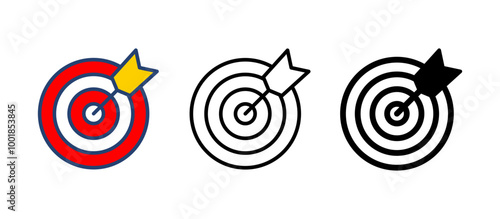 Target icon vector. goal icon vector. target marketing icon vector