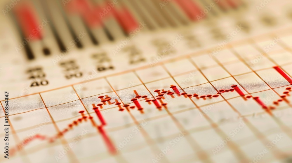 Financial Data Graph with Chart Analysis Financial Data Graph with Chart Analysis