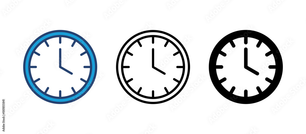 Clock icon vector. Time icon vector. watch icon symbol