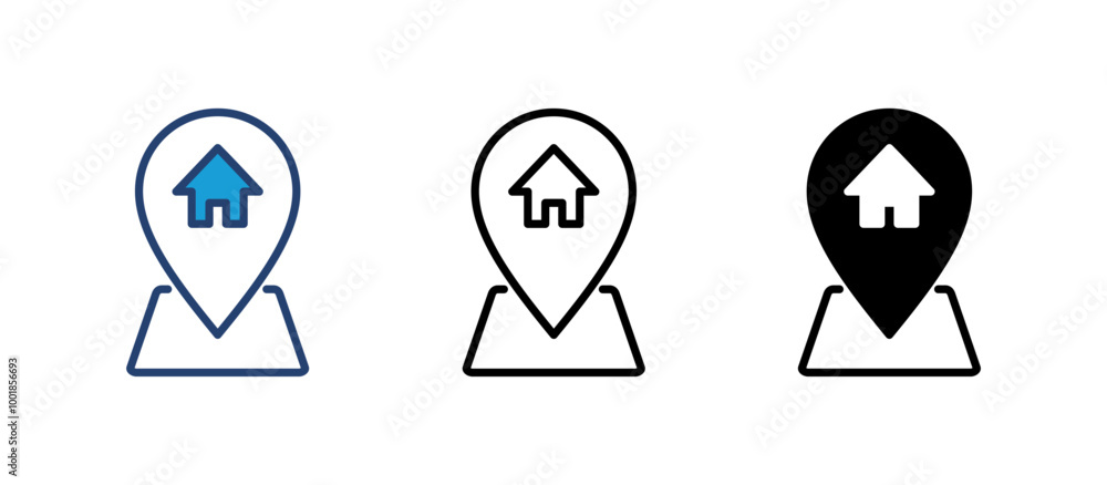 address icon vector. home location icon vector address icon vector. home location icon vector