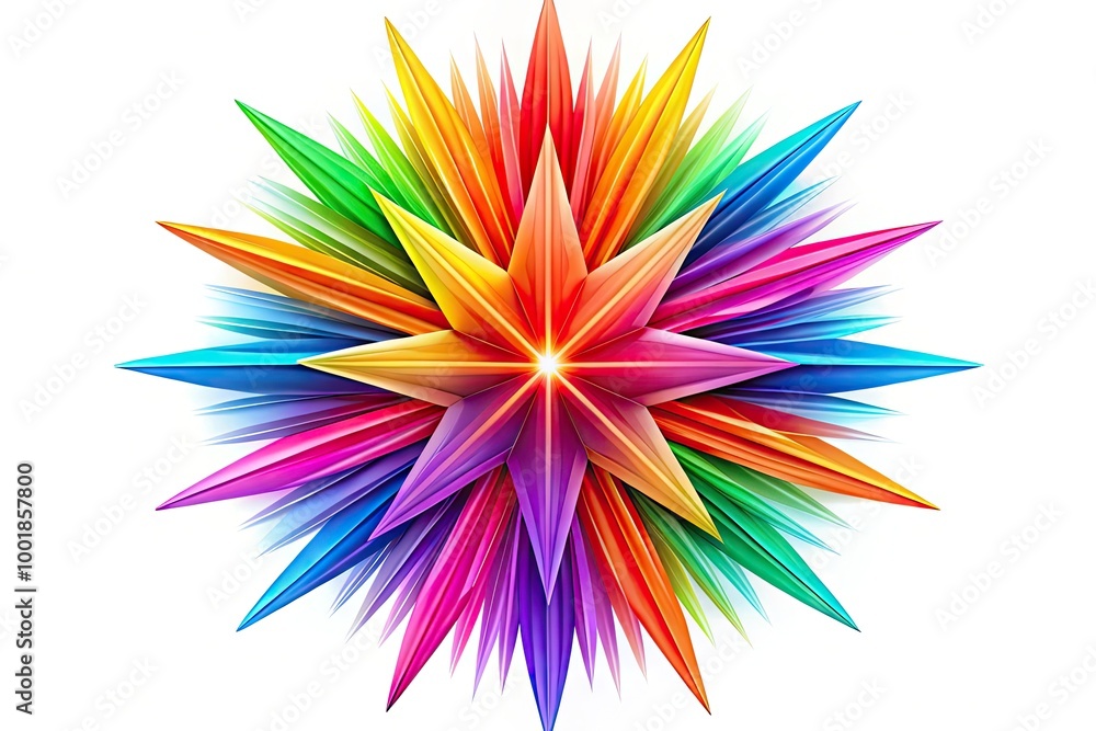 Vibrant Starburst Icon Design for Creative Projects, Logos, and Backgrounds in Bright Colors
