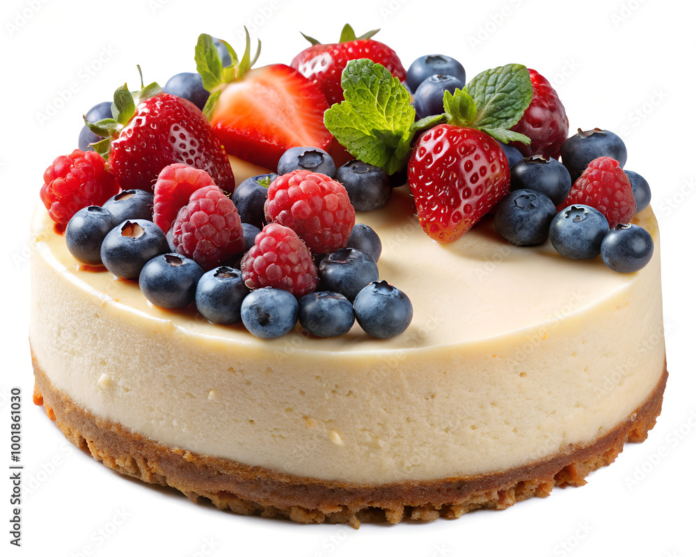 cheesecake with berries