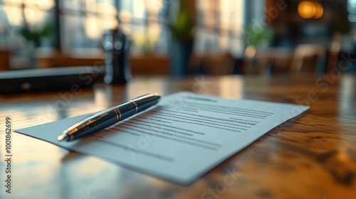 Wallpaper Mural Job application process with a resume and cover letter on a desk with a pen  Torontodigital.ca