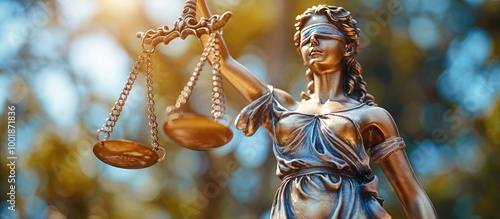 Lady Justice Statue with Scales of Justice