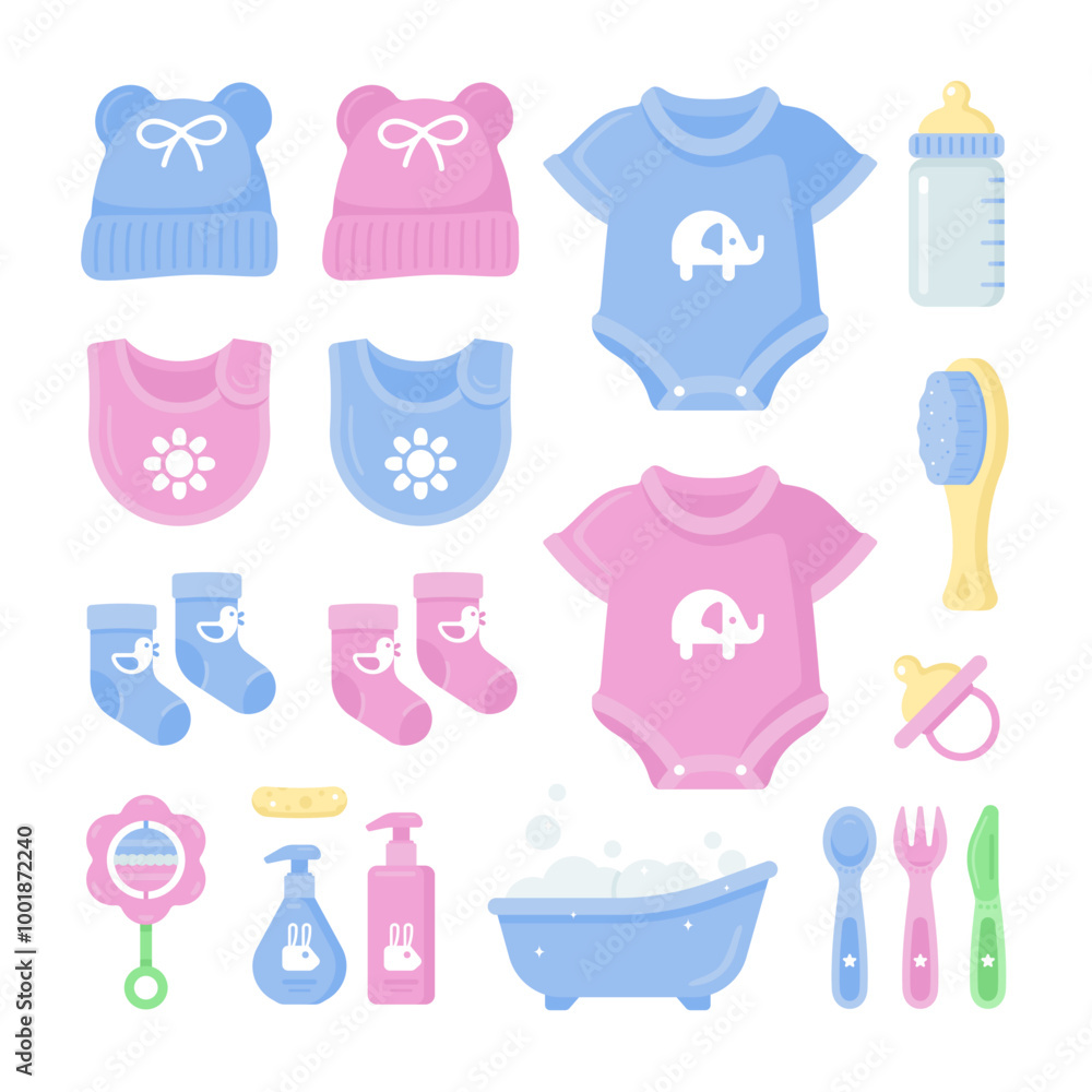 Adorable Baby Boy and Girl Accessories. Cute Baby Essentials Collection. Clothing, Bath, and Feeding Items. Adorable Baby Boy and Girl Accessories. Cute Baby Essentials Collection. Clothing, Bath, and Feeding Items.