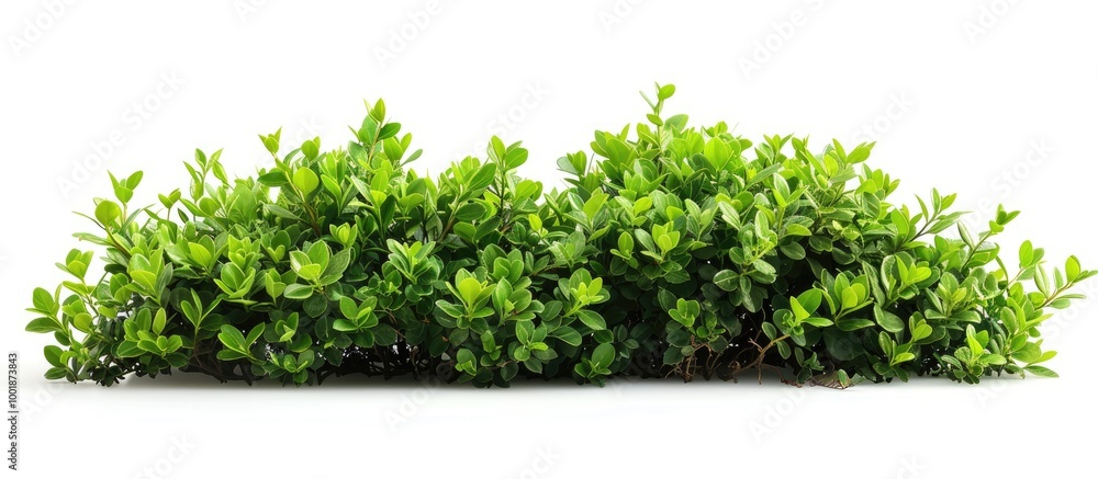 Obraz premium Green Bush Isolated on White Background