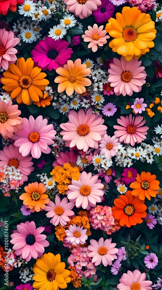 Richly colored fresh flowers blossoming beautifully in their natural splendor image Richly colored fresh flowers blossoming beautifully in their natural splendor image