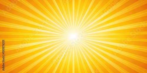 Wallpaper Mural Abstract Radiating Sunburst Background of Golden Yellow Rays and White Glowing Center Torontodigital.ca