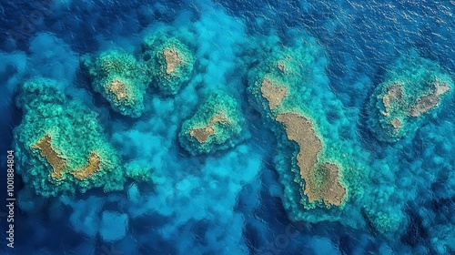 Vibrant Coral Reefs in Crystal Clear Ocean Waters