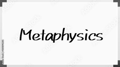 Metaphysics のホワイトボード風イラスト photo