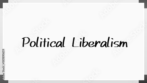 Political Liberalism のホワイトボード風イラスト