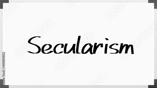 Secularism のホワイトボード風イラスト photo