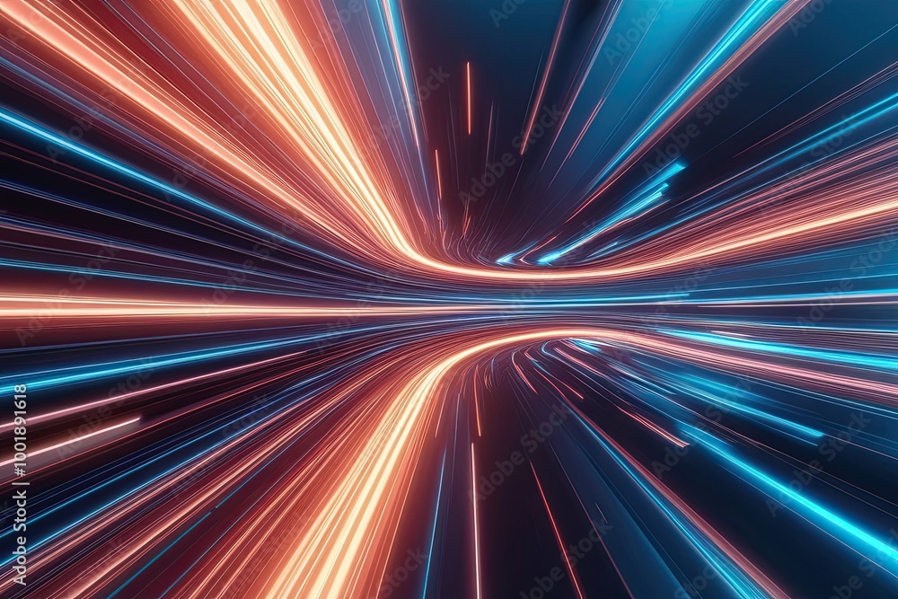 Fototapeta premium 3D Animated Motion Background featuring Kinetic Glow Effect
