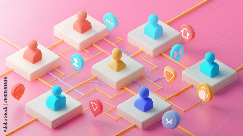 Affinity Diagram Icon 3D Affinity Diagram Icon 3D