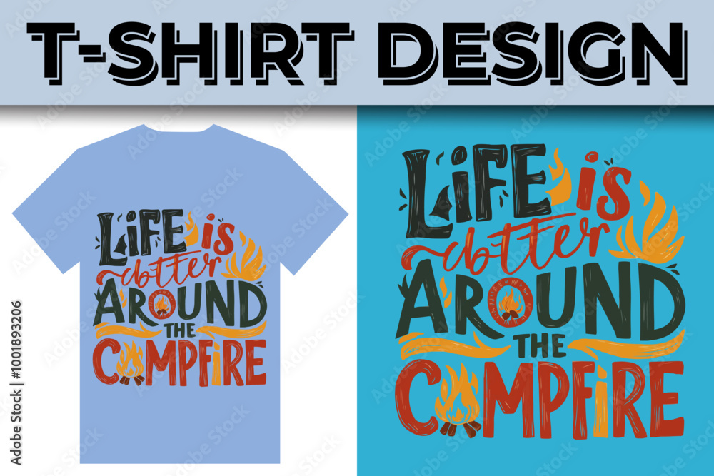 Obraz premium Adventure Mountain camping journey Lover T-shirt Design