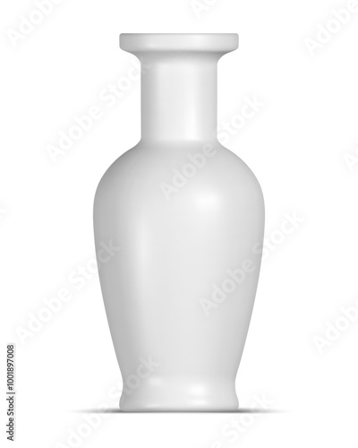 A white ceramic vase mockup