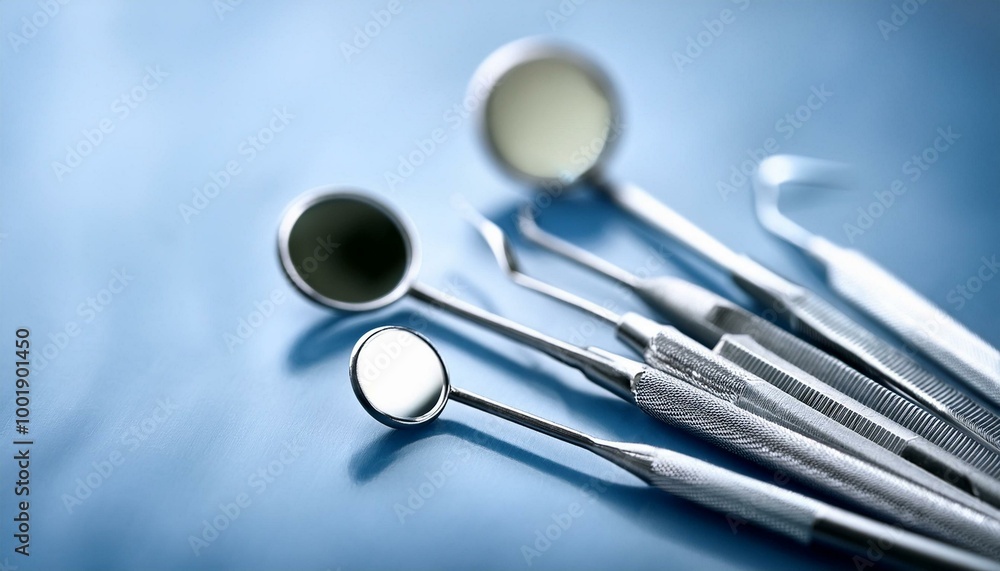 Close up on dentist instruments Close up on dentist instruments