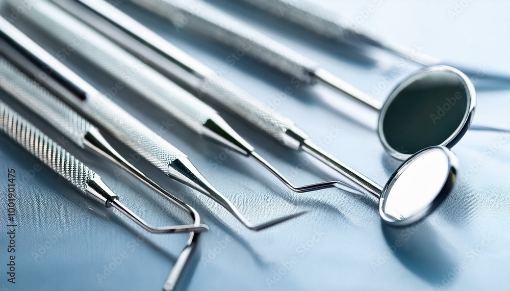 Close up on dentist instruments Close up on dentist instruments