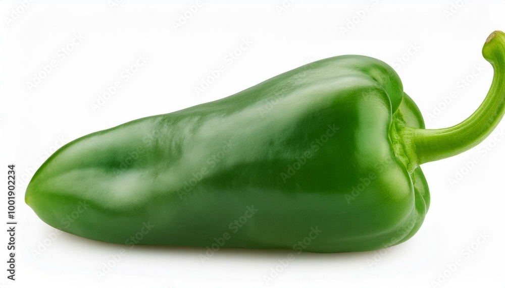 Green bell pepper isolated on a white background, clipping path, paprika, cut out Green bell pepper isolated on a white background, clipping path, paprika, cut out