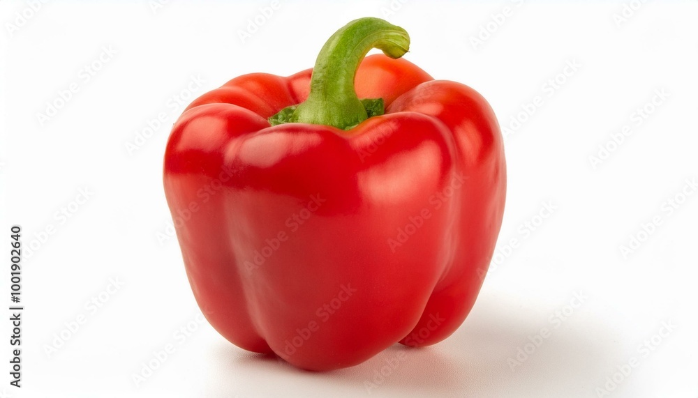 Red sweet bell pepper isolated on a white background, clipping path, cut out. Red sweet bell pepper isolated on a white background, clipping path, cut out.
