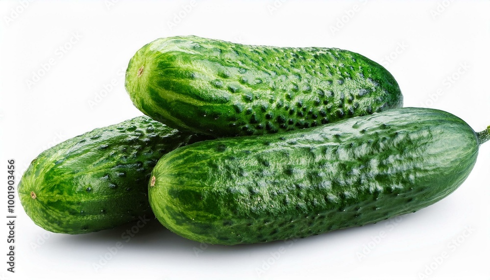 Fresh cucumber isolated on white background. Fresh cucumber isolated on white background.