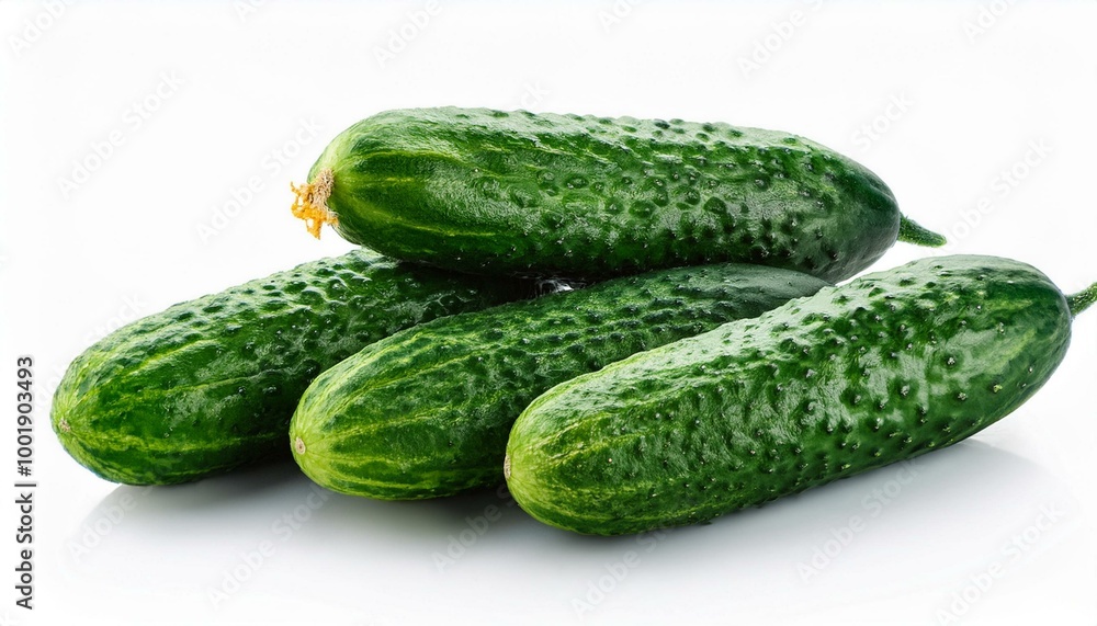 Fresh cucumber isolated on white background. Fresh cucumber isolated on white background.