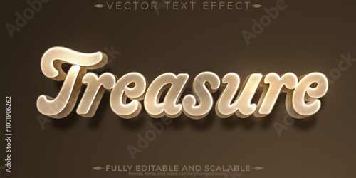 Old editable text effect, editable treasure and gold text style