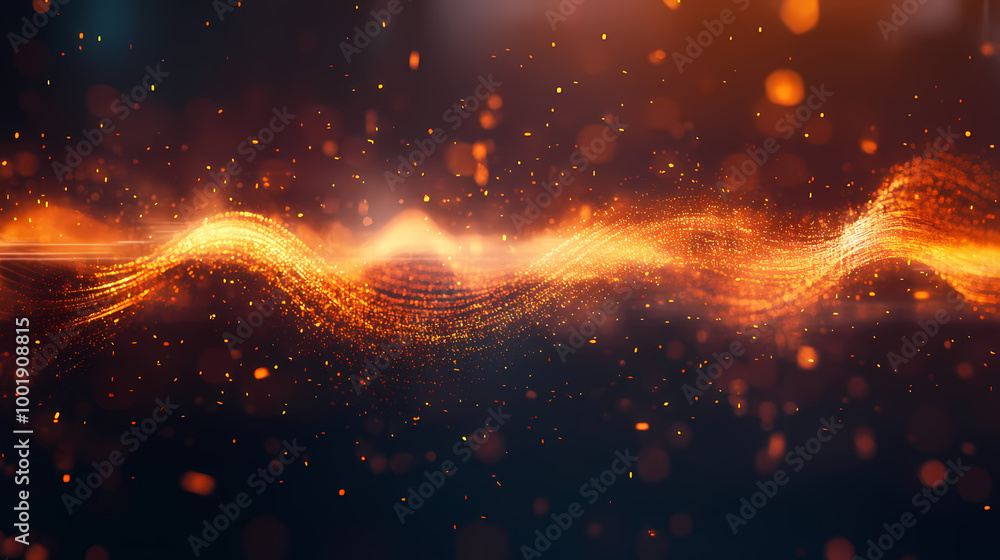 Sound waves as visual poetry, with subtle light effects on a dark, elegant background. Visual Poetry. Illustration Sound waves as visual poetry, with subtle light effects on a dark, elegant background. Visual Poetry. Illustration