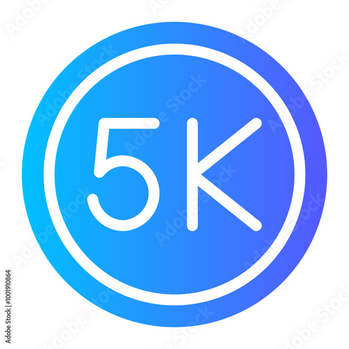 5k gradient icon