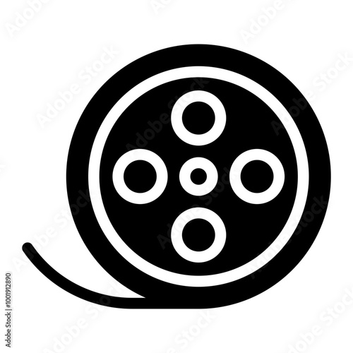 film roll glyph icon