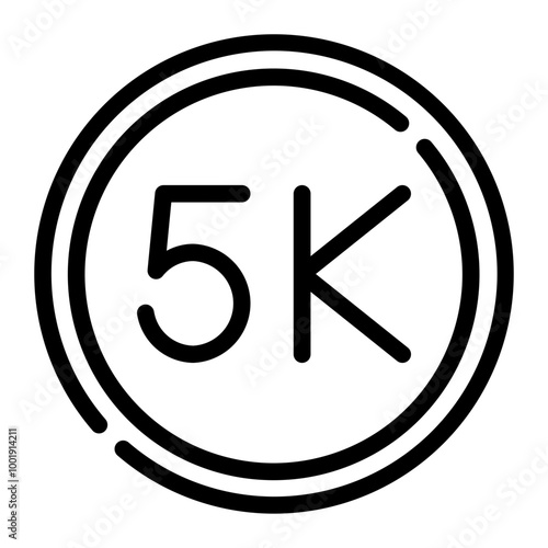 5k line icon