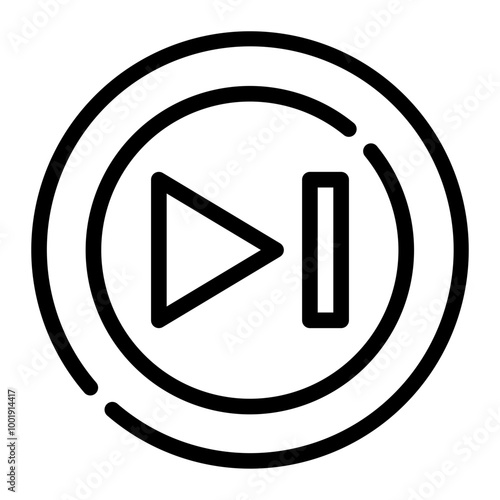 next button line icon