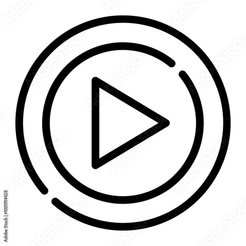 play button line icon