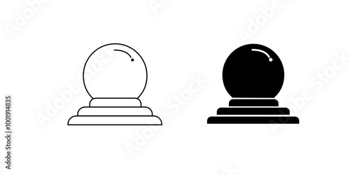 Witchy Magic Crystal Ball, Fortune Teller, magic crystal balls and witch symbol, Sacred Witch and Mystical illustration