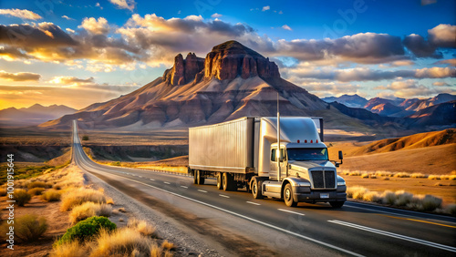 truck's presence in the vast expanse highlights the beauty and fragility of the natural world.