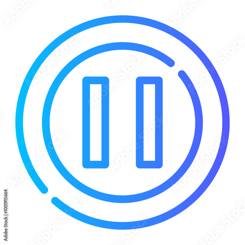 pause button gradient icon Free Download pause button gradient icon - GFXLoad