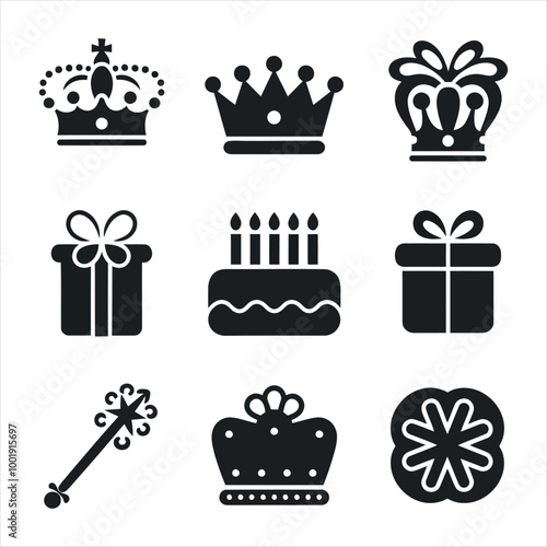 gift box icons set