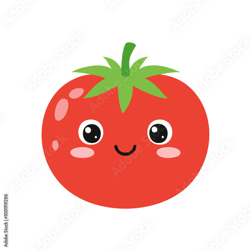 Wallpaper Mural Tomato Vegetable Cute Cartoon Fresh Animation Kawaii Healthy Character
 Torontodigital.ca