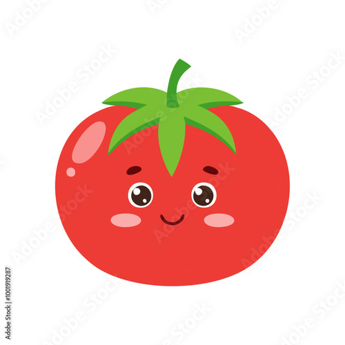 Wallpaper Mural Tomato Vegetable Cute Cartoon Fresh Animation Kawaii Healthy Character
 Torontodigital.ca