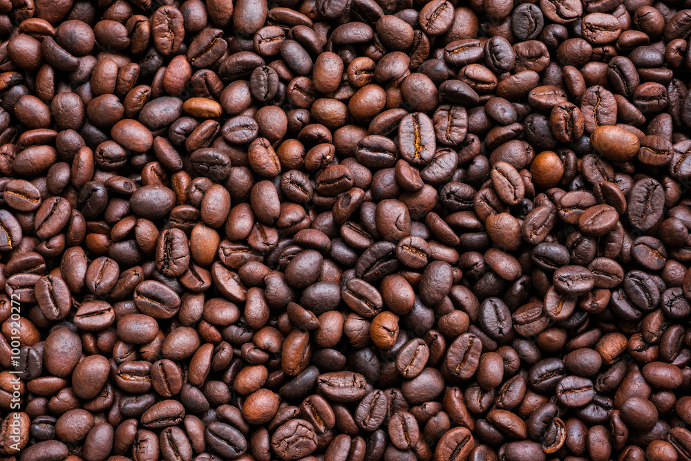 Roasted coffee beans for background Roasted coffee beans for background