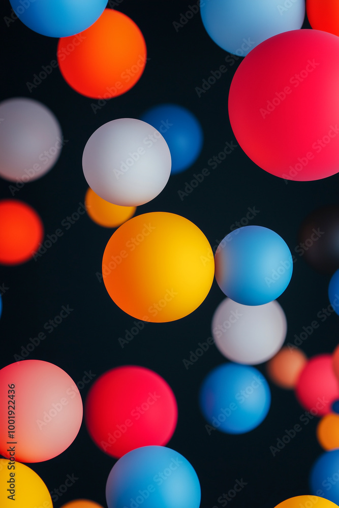 A colorful array of round balls in various colors and sizes A colorful array of round balls in various colors and sizes