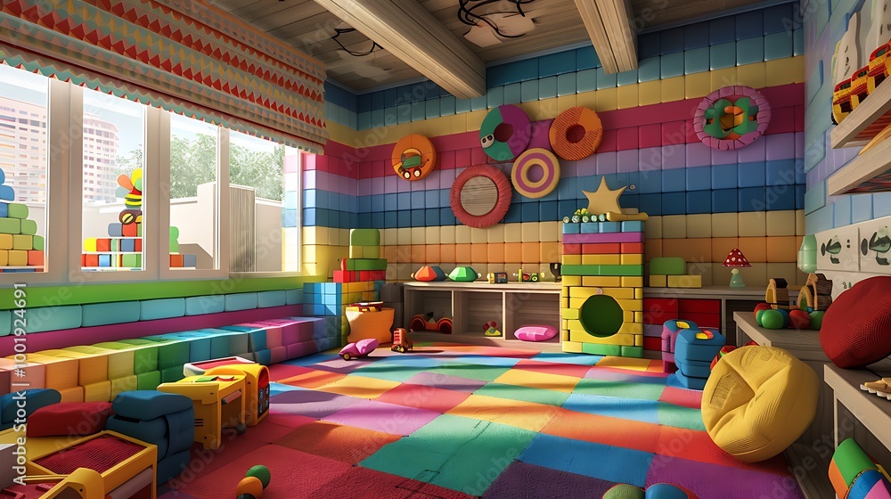 Fototapeta premium Colorful playroom interior