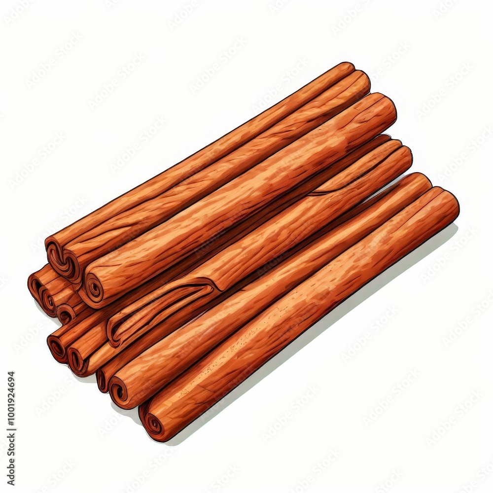 the AI Image Generator, cinnamon stick spice isolated on white background the AI Image Generator, cinnamon stick spice isolated on white background