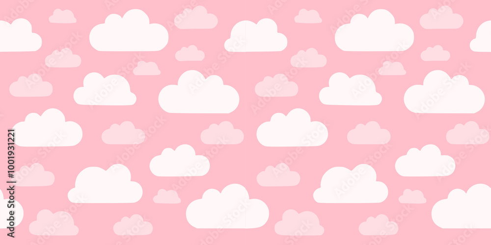 Pink Clouds Pattern Background Pink Clouds Pattern Background