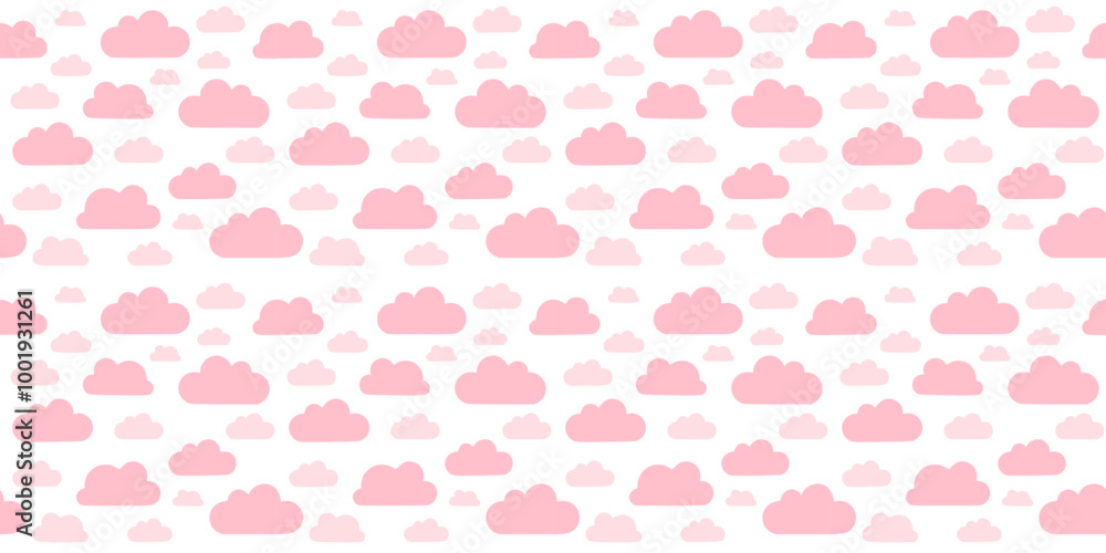 Pink Clouds Pattern Background Pink Clouds Pattern Background