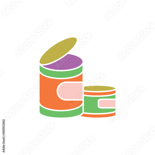 Canned Food icon vector design templates simple and modern concept