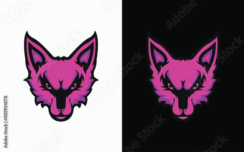 wolf logo design, wolf mascot logo, Wolf Tattoo art, wolf head illustration vector drawing, Brave fox head mascot Logo design. Vector Template Illustration Design. Mascot Brave wolfy Logo design photo