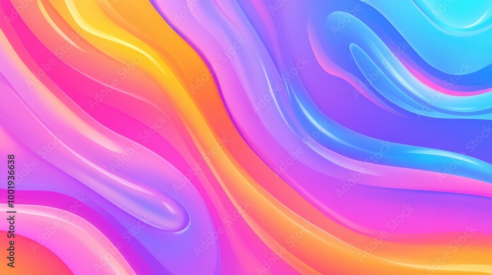 Obraz premium Experience vibrant abstract fluid designs with pastel gradients and a modern touch in this captivating cartoonstyle art.